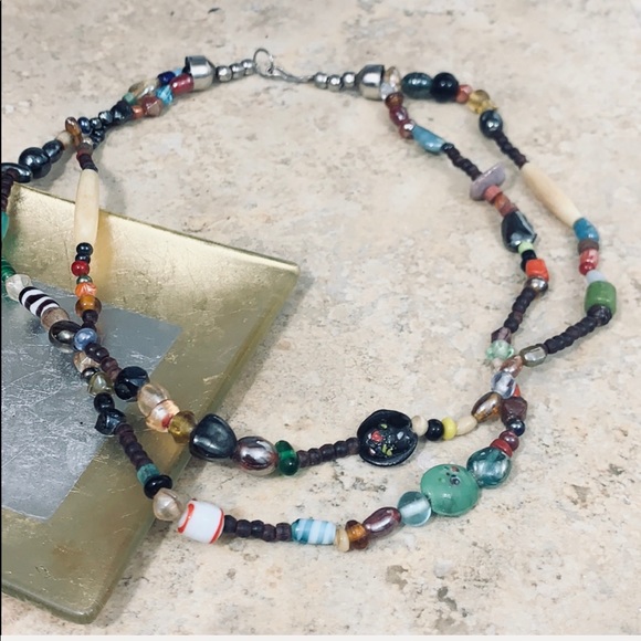 Handmade Beaded Layered Necklace - Picture 1 of 8